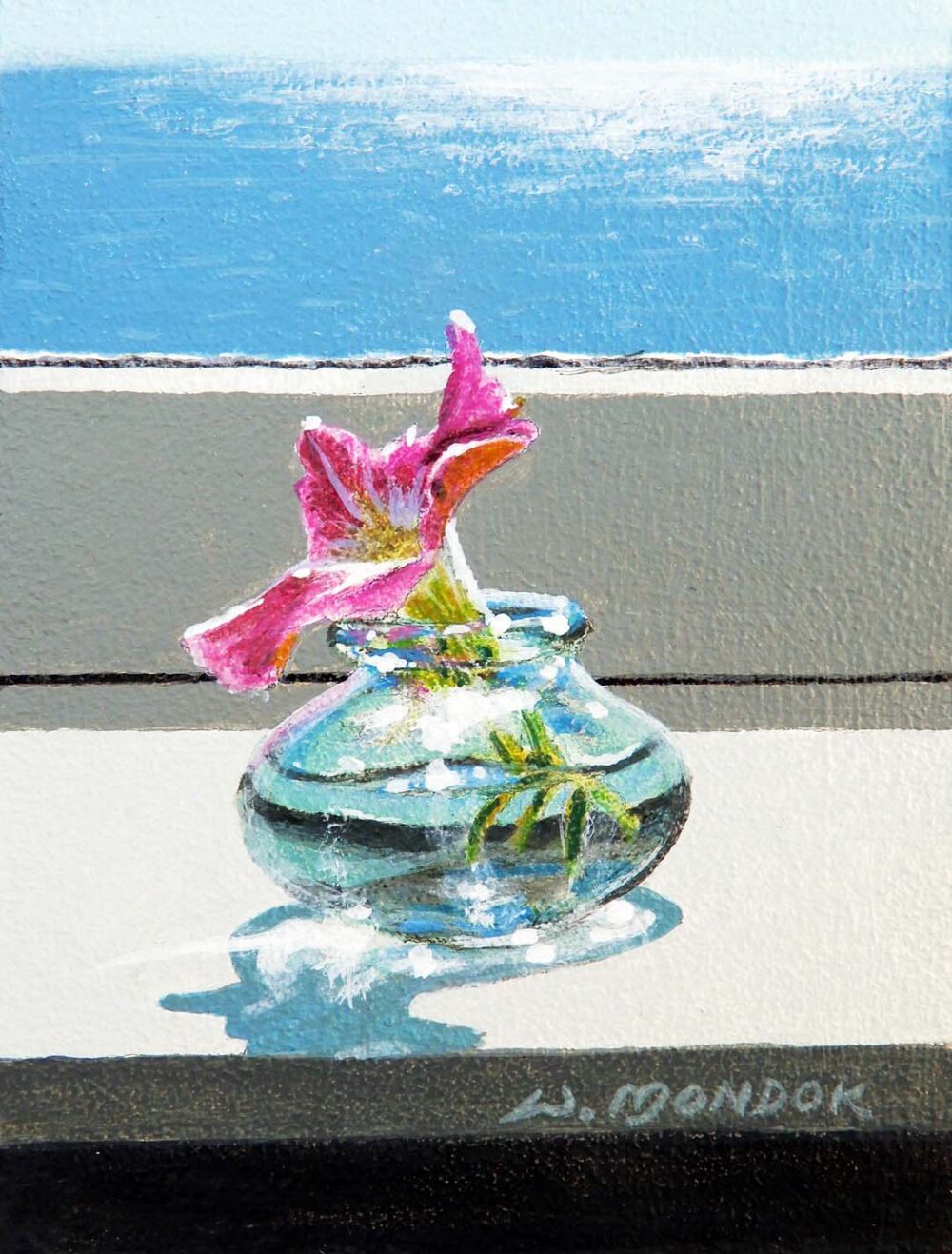 Pink Flower Oval Vase - Wayne Mondok (1)